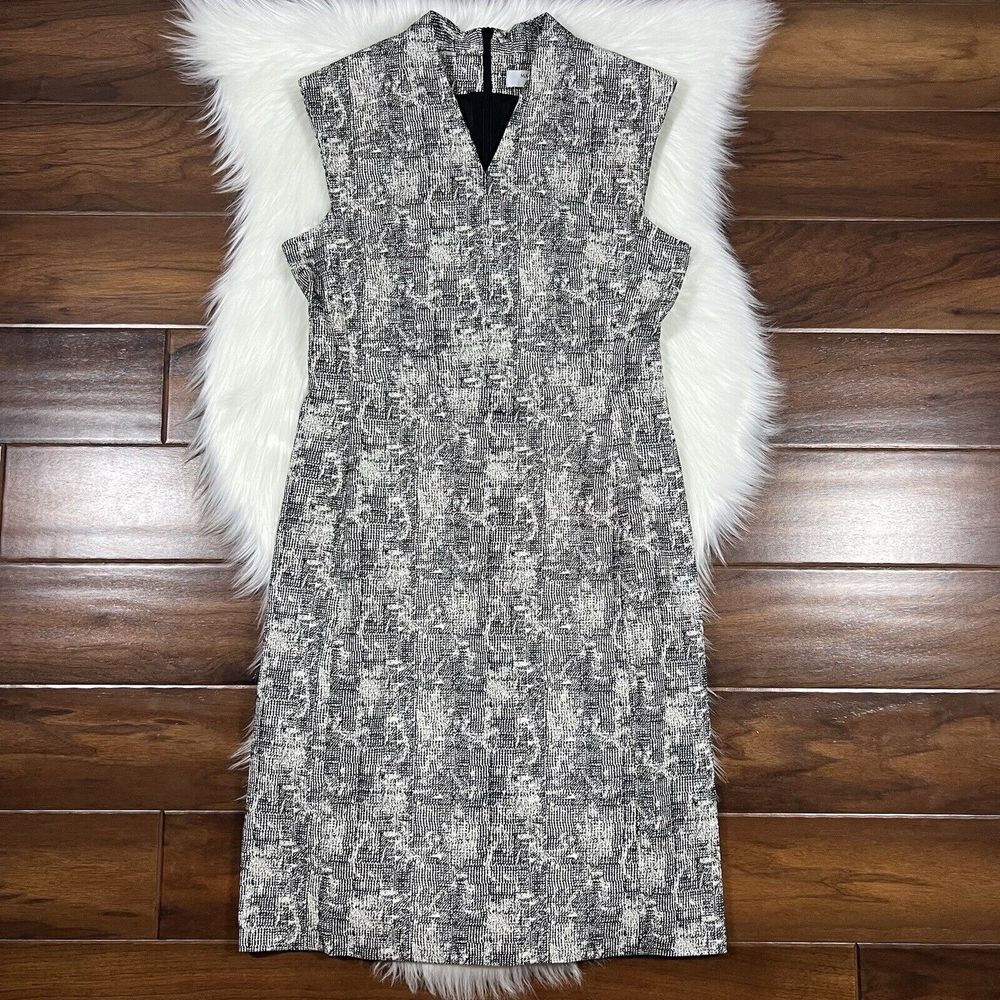 MM. Lafleur Women's Size 6 Black White Crackle Sleeveless‎ The Aditi Dress